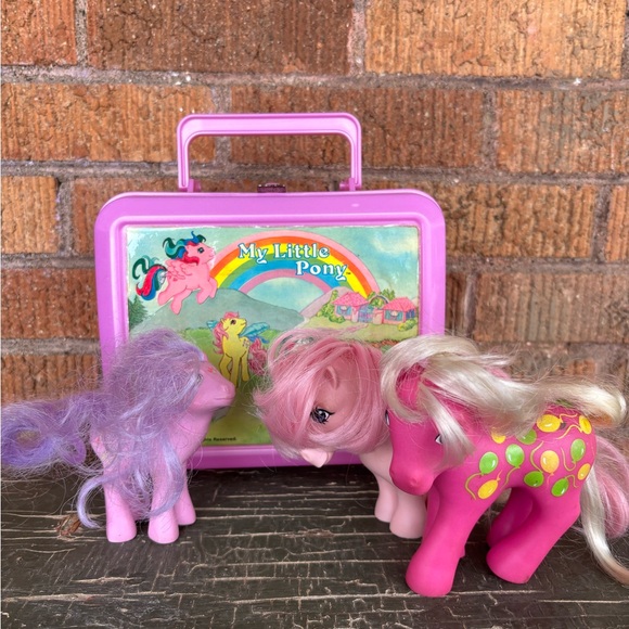Vintage My Little Pony G1 Lot of 3 Ponies, Lunchbox 1980s - Picture 2 of 16